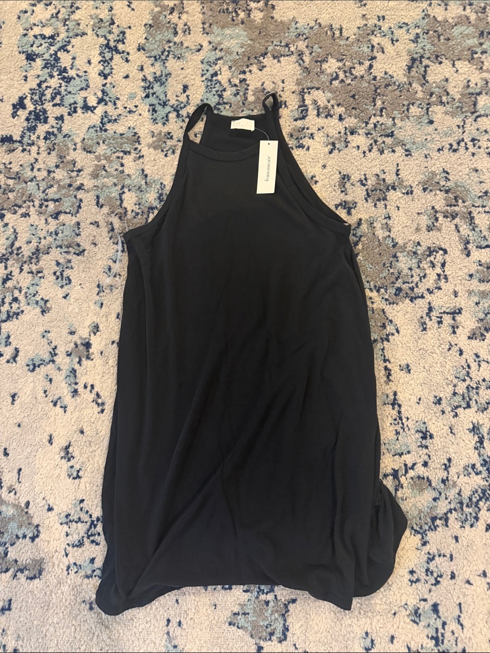 Classic Black High-Neck Mini Dress